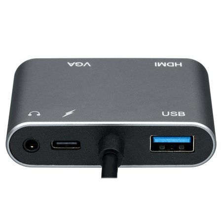 Адаптер USB Type-Cm-->VGA, HDMI 4k*30Hz, USB3.0, PD, Audio,iOpen (Aopen/Qust/VCOM)