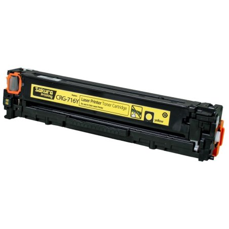 Картридж лазерный Sakura CB542A/716Y для HP Color LJ CM1312MFP/CP1215/CP1515/CP1518, Canon LBP5050, LBP5050n, MF8030Cn, MF8040Cn, MF8050Cn, MF8080Cw 1980B002 желтый, 1500 к.
