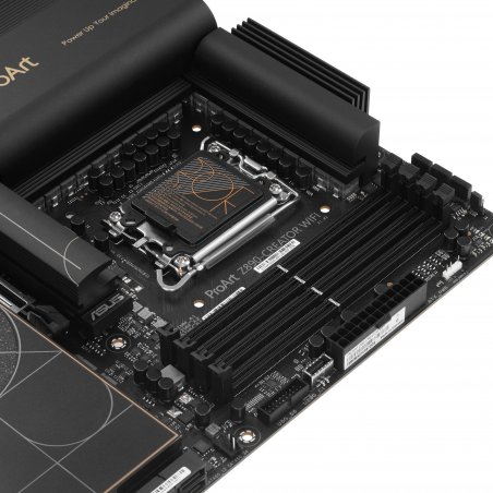 Материнская плата ASUS ProArt Z890-CREATOR WIFI, LGA 1851, Intel Z890, 4xDDR5, 4xSATA, 5xM.2, 2xPCIe 5.0 x16, 1xPCIe 4.0 x16, 1xHDMI, 1xDP, 1x 10Gb LAN, 1x 2.5Gb LAN, 2xUSB-C 10Gbps, 6xUSB-A 10Gbps, 1xUSB-A 2.0, 7.1, ATX