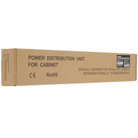 Блок розеток горизонтальный ExeGate ServerPro PDU-19H604 Al-6S-C14-2.5, 19", 1U, Алюминий, 6 Schuko, кабель с вилкой C14 VDE-250V-10A-3*1.5мм2, 2.5 метра, черный