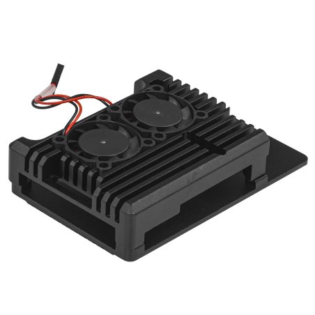 Корпус ACD черный Metal Aluminum Case with double Fans for Raspberry Pi 3B/3B+