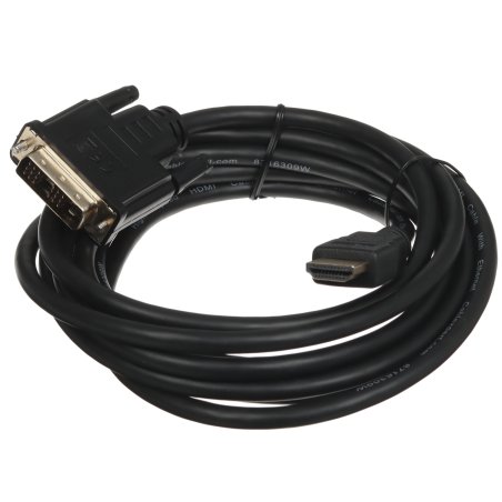 Кабель HDMI-DVI Cablexpert CC-HDMI-DVI-10, 19M/19M, single link, медь, позол.разъемы, экран, 3.0м, черный, пакет