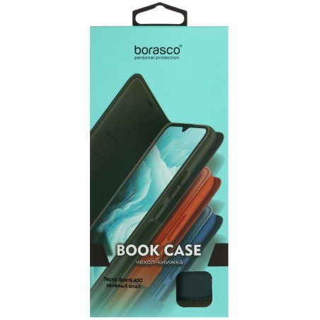 Чехол (клип-кейс) BoraSCO для Tecno Spark 20/20C/Go 2024/Pop 8 Microfiber Case зеленый опал