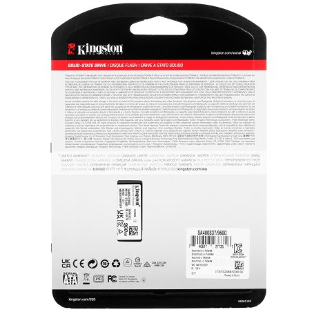 Накопитель SSD Kingston A400, 960Gb, SATA III, 2.5", R/W 500/450