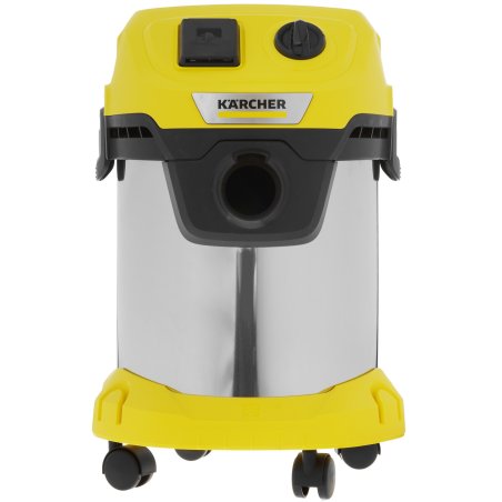 Строительный пылесос Karcher WD 3 P S V-17/4/20 желтый, 1000 Вт, уборка сухая/сбор воды, пылесборник мешок/контейнер, 17 л