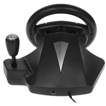 Игровой руль Dialog GW-135VR GranTourismo - эф.вибрации, 2 педали, рычаг ПП, PC USB