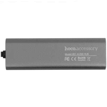 Переходник разветвитель Hoco HB1 USB - 4USB (USB 2.0 - 480 Мбит/с), 0.8 м, серый