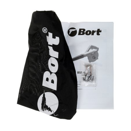 Пылесос электрический Bort BSS-600-R (Воздуходувка) (600 Вт; воздуховка; регулировка скорости; 13000 об/мин; 240 м3/час; пылесборный мешок)
