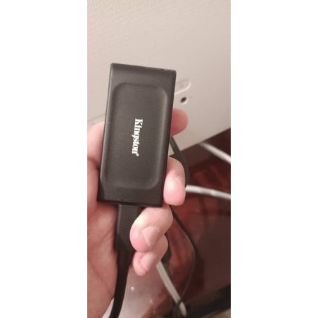 Внешний SSD Kingston XS1000, 2TB, USB 3.2 Gen 2 Type-C, R/W 1050/1000, красный