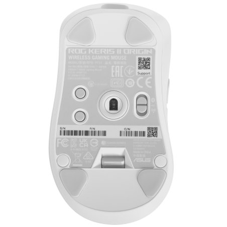 Мышь беспроводная/проводная ASUS ROG Keris II Ace белый, 42000 dpi, радиоканал, Bluetooth, USB, кнопки - 6
