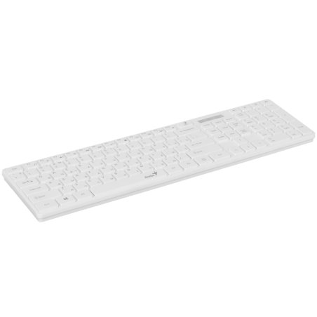 Клавиатура проводная Genius SlimStar 126 wired keyboard белый color (12 Multimedia Function Keys and 4 dedicated Hotkeys for Quick Coммands, Ultra-Slim Keycaps)