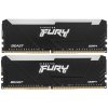Оперативная память Kingston Fury Beast, DDR4, 32Gb (2x16Gb), 3200MHz, CL16, DIMM, с радиатором, RGb, черный
