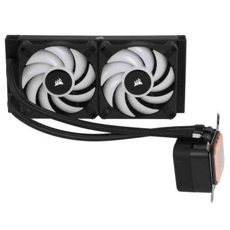 Система жидкостного охлаждения Corsair iCUE H100i ELITE CAPELLIX XT (240мм, белый, RGb/ Fans: 2x120мм, 65.57CFM, 34.1dBA, 2400RPM/ S: 1851, 1700, 1200, 115x, 2011, 2066, AM5, AM4)