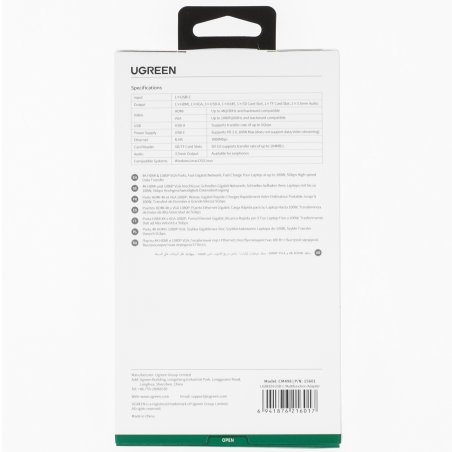 Док-станция Ugreen CM498-15375 Space Gray (15375)