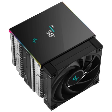 Кулер для процессора DEEPCOOL AK620 DIGITAL SE LGA20XX/1700/1200/115X/AM5/AM4 (9шт/кор, TDP 260W, PWM, DUAL Fan 120мм, 6 тепл. трубок, ARGb, черный) RET (R-AK620-BKADMN-GJD)