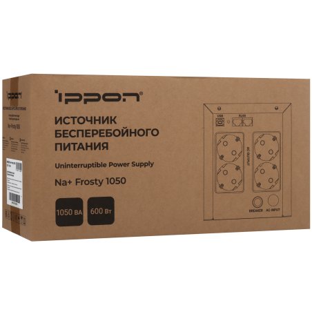 Источник бесперебойного питания Ippon Na+ Frosty 1050 / 1050 ВА / 600 Вт / 3 x CEE 7 (евророзетка)