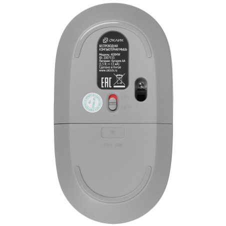 Мышь беспроводная Oklick 408MW графитовый, 1600 dpi, радиоканал, USB, кнопки - 4