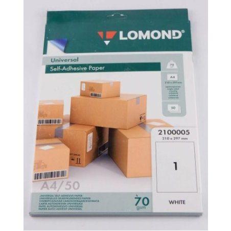 Самоклеящаяся бумага Lomond универсальная для этикеток, A4, 40 делен. (48.5 x 25.4 мм), 70 г/м2, 50 листов