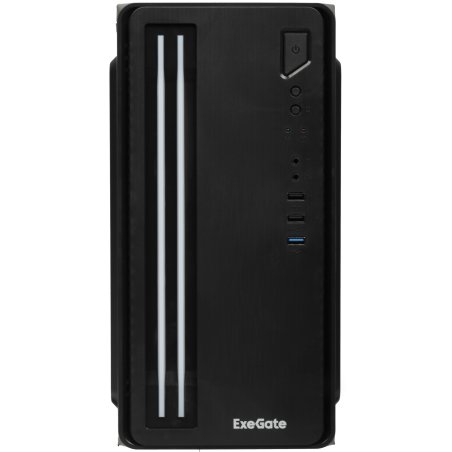 Компьютерный корпус Minitower ExeGate mEVO-7805-XP450 (mATX, БП XP450 с вент. 12см, 2*USB+1*USB 3.0, аудио, черный, с 2*RGb подсветкой)