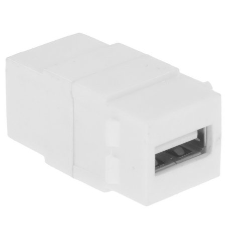 Модуль Keystone, USB 2.0, тип A, мама-мама, 180 градусов, белый