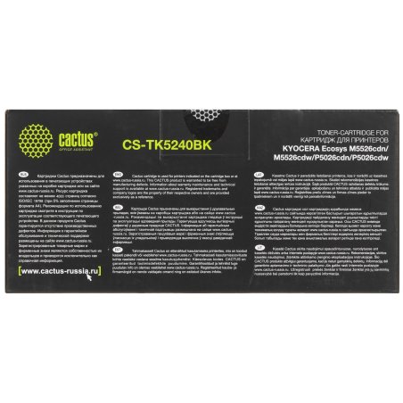 Картридж лазерный Cactus CS-TK5240BK черный (4000стр.) для Kyocera Ecosys M5526cdn/M5526cdw/P5026cdn/P5026cdw