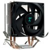 Кулер для процессора DEEPCOOL AG200 черный, 92 мм, алюминий/медь, 3050 об/мин, 30.5 дБ, 4 pin, 100 Вт, 133 мм