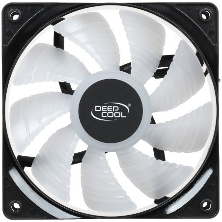 Вентилятор для корпуса DEEPCOOL RF120W DP-FLED-RF120-WH черный 120мм 1300rpm 22db 4-pin