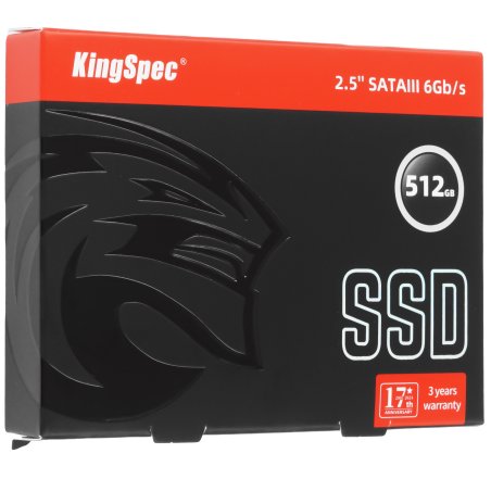 Накопитель SSD 2.5" KingSpec P3-512, 512Gb, SATA, R/W 570/500