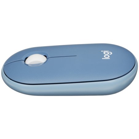 Мышь беспроводная Logitech Pebble M350 синий, 1000 dpi, радиоканал, Bluetooth, USB, кнопки - 3