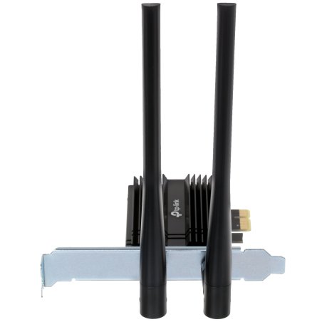 Адаптер 11AX 3000Mbps dual-band PCI-E adapter, 2402Mbps at 5G and 574Mbps at 2.4G, support Bluetooth 5.0, WPA2 encryption, two external Antennas.