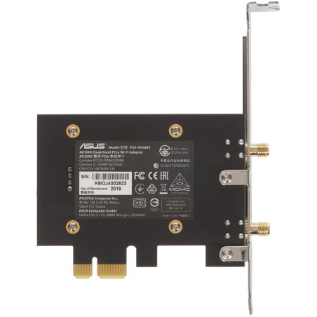 Сетевой адаптер Wi-Fi + Bluetooth Asus PCE-BE92BT BE9400 PCI Express (ант.внеш.несъем.) 2ант.