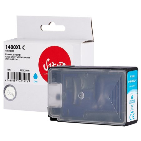 Картридж струйный Sakura 9202B001 (1400XL C) для Canon, голубой, 12 мл., 1200 к.