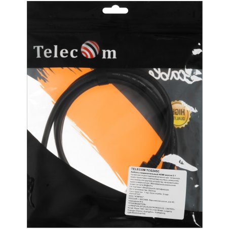Кабель HDMI 19M/M,ver. 2.1 8KX60Hz (Econom) 1.5m Telecom TCG245C-1.5M
