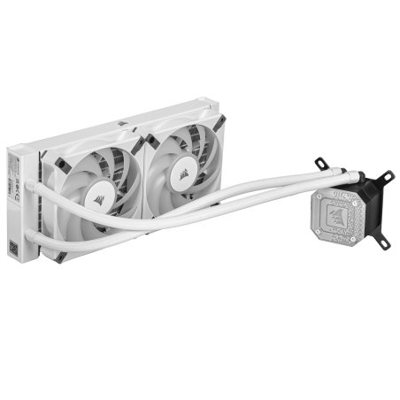 Система жидкостного охлаждения Corsair iCUE H100i ELITE CAPELLIX XT (240мм, белый, RGb/ Fans: 2x120мм, 65.57CFM, 34.1dBA, 2400RPM/ S: 1851, 1700, 1200, 115x, 2011, 2066, AM5, AM4)