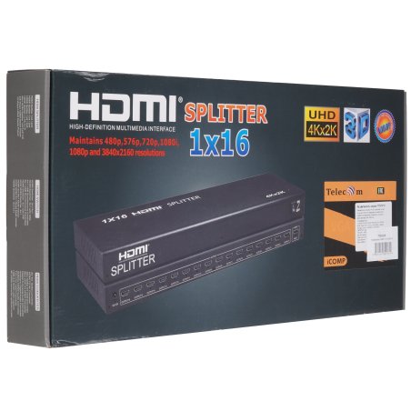 Разветвитель HDMI 1=>2 Telecom <TTS5010>, каскадируемый, 1.4v+3D