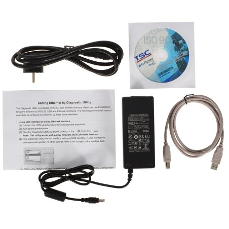 Принтер этикеток TSC TC200 прямая термопечать, 203 dpi, 152 мм/сек, Ethernet, RS-232, USB, черный