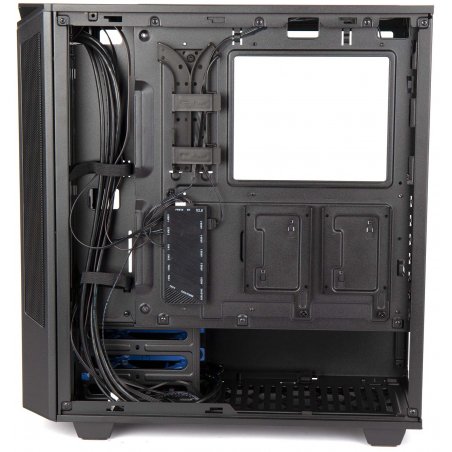 Компьютерный корпус Hiper PB81 черный без БП ATX 3x120мм 2xUSB2.0 2xUSB3.0 audio bott PSU