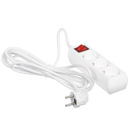 Сетевой фильтр Buro BU-PS3.3/W 3м (3 розетки) белый (пакет ПЭ)