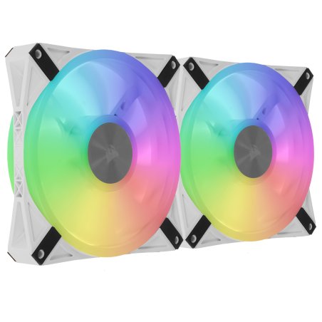 Комплект вентиляторов Corsair iCUE QL140 RGb CO-9050106-WW 140мм PWM белый Fan — Dual Fan Kit with Lighting Node CORE