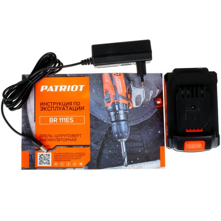 Дрель-шуруповерт аккумуляторная Patriot BR 111ES, Аккумуляторная, 12В, 2 АКБ, Кейс