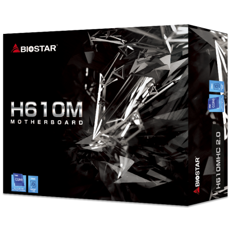 Материнская плата Biostar H610MHC 2.0, LGA1700, Intel H610, 2xDDR4, 4xSATA, 1xM.2, 1xPCIe 4.0 x16, 1xPCIe 3.0 x1, 1xHDMI, 1xVGA, 1x1Gb LAN, 2xUSB-A 5Gbps, 4xUSB-A 2.0, 3x3.5 мм, 7.1, mATX