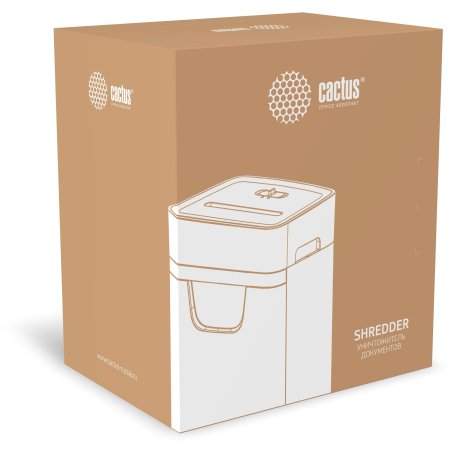 Шредер Cactus CS-SH-E5 (секр.P-4) фрагменты 12лист. 20лтр. скрепки скобы пл.карты