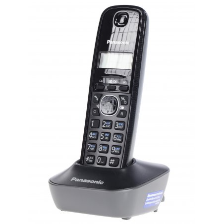 Телефон беспроводной (DECT) Panasonic KX-TG1611RUH (серый) АОН, Caller ID,12 мелодий звонка,подсветка дисплея,поиск трубки
