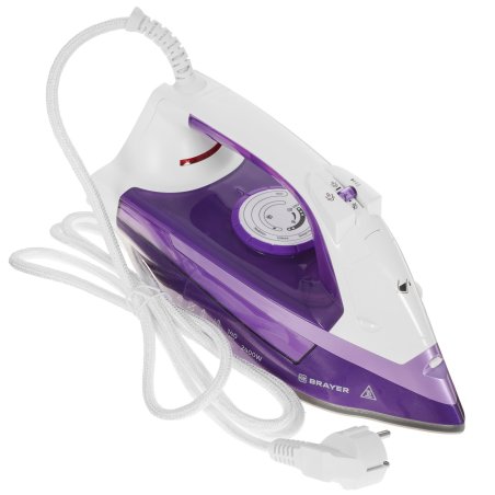 Паровой утюг BRAYER BR4004, 2400 Вт, 280 мл, 140 г/мин, керам.подошва, антикап, разбрызг, самоотчис