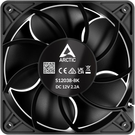 Комплект вентиляторов для корпуса Arctic S12038-8K 3 Pack черный, 120 мм, 8000 об/мин, 4 pin