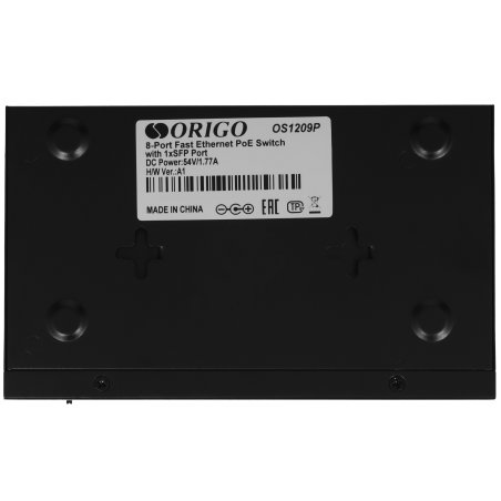 Неуправляемый 9-портовый PoE-коммутатор ORIGO OS1209P/A1A 10/100 Мбит/с