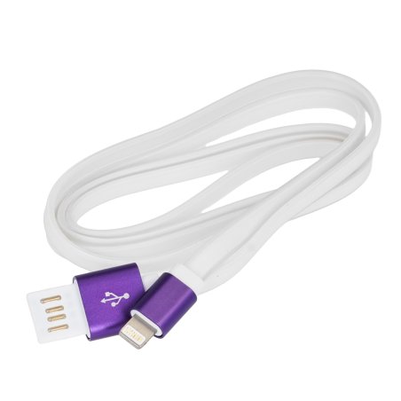Кабель Gembird USB 2.0 Cablexpert CC-ApUSBp1m, AM/Lightning 8P, 1м, силиконовый шнур, разъемы фиолетовый металлик, пакет