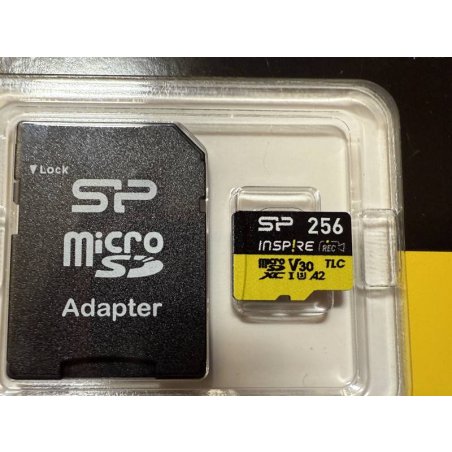 Флеш карта microSDXC 256Gb Silicon Power SP256GbSTXLA2V1NSP Inspire V30 A2 + adapter