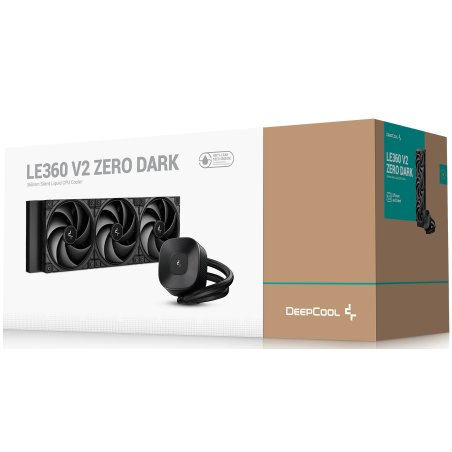 Система водяного охлаждения Deepcool LE360 V2 Zero Dark Soc-AM5/AM4/1200/1700/1851 черный 4-pin 19-31.6dB Al 250W 1632gr Ret (R-LE360ZERO-BKLNMD-G-1)