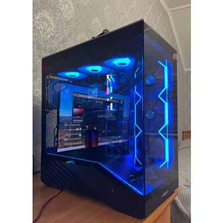 Компьютерный корпус Ginzzu V100 закаленное стекло 1*USB 3.0,1*USB 2.0, AU mATX